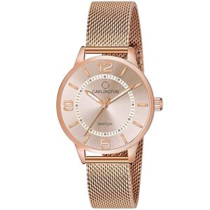 carlington iconic analog watches for women with premium stainless steel strap